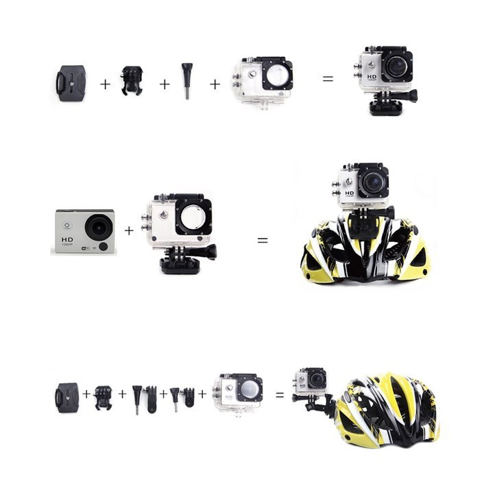Besteye 2.0" Full HD 12MP Sports Action Camera WIFI 1080P with 170&deg;A+ Wide Angle 30M Waterproof IR Remote White... N14