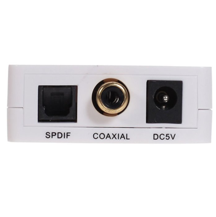 CE Compass Digital SPDIF / Coaxial to Analog L/R RCA Audio Decoder w/ 3.5mm Headphone Jack