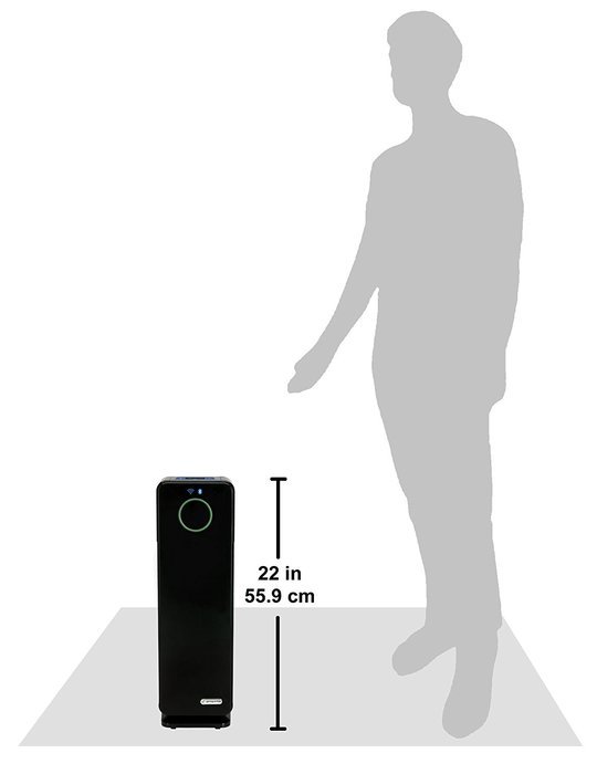 GermGuardian CDAP4500BCA WiFi Smart 4-in-1 True HEPA Air Purifier with SmartAQM Air Quality Monitor N12