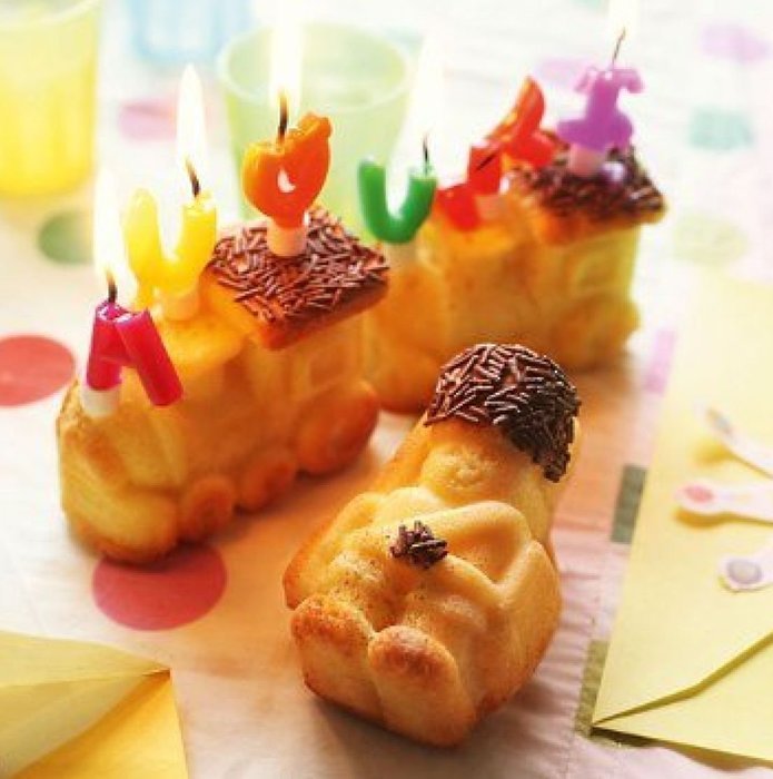Silicone Baking Mold - Mini Cake Pans For Kids (Train and Soldier)