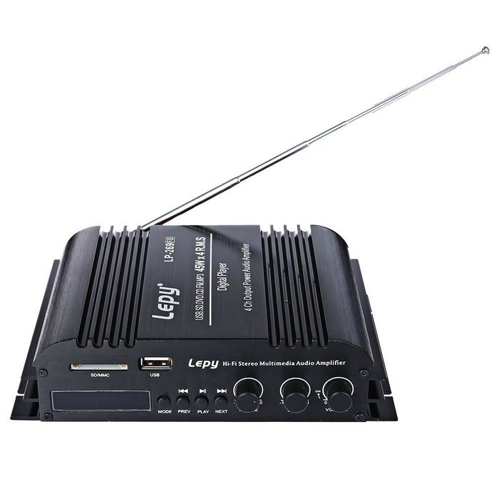 Robolife Lepy LP - 269FS Hi-Fi Digital Stereo Amplifier Booster Radio 4 Channel for Car Home US Plug