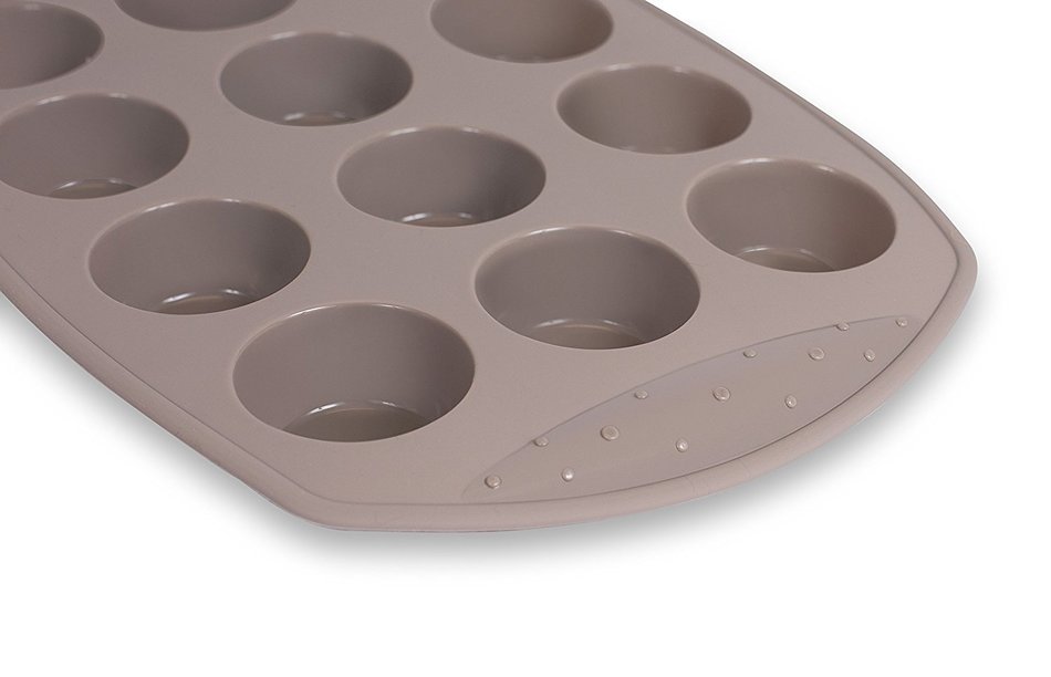 Internet&rsquo;s Best Silicone Muffin Pan | 12 Cup | Cupcake Tray | Cake Baking Mold | BPA Free | Dishwasher Safe N3