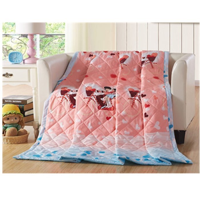 KAKA(TM) Home Comfortable Cotton Pure Pink Comforter for Summer Air-Conditioning Quilt 1PS(180-220cm) N6