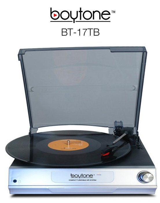 Boytone BT-17TB Full Size Turntable + 2 Built in Speakers & Headphone Jack N2