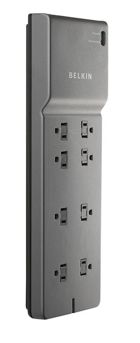 Belkin 8-Outlet Commercial Power Strip Surge Protector with 8-Foot Power Cord, 2500 Joules (BE108000-08-CM) N12