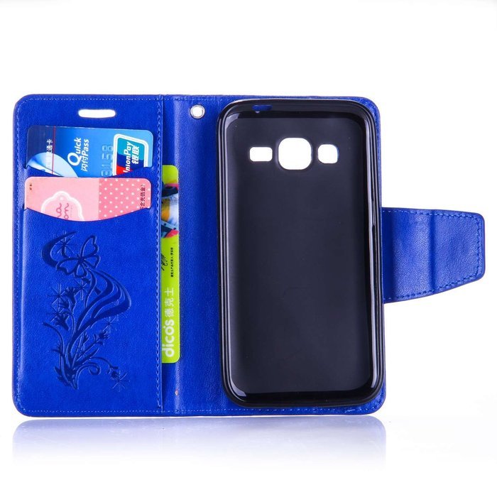Galaxy Core Prime Case,ikasus Glitter Diamond Embossing Flowers Lily Butterfly PU Leather Flip Wallet Pouch Stand... N12