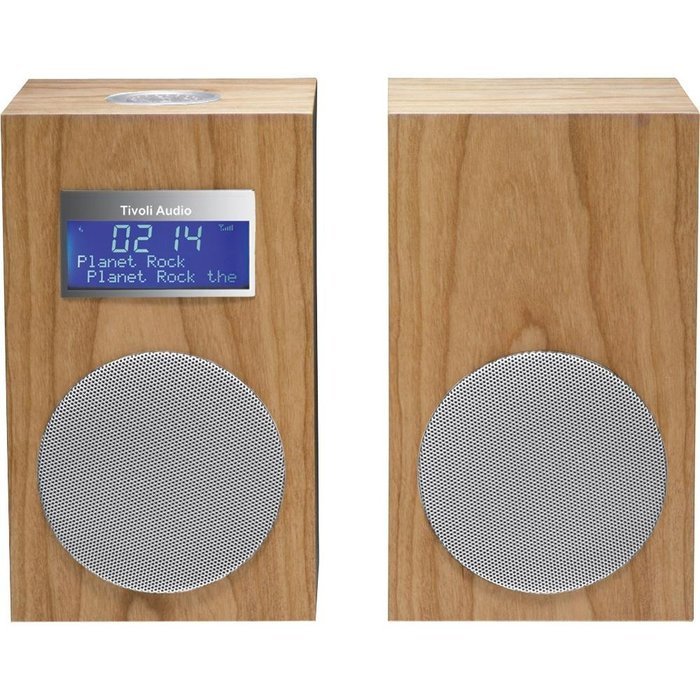 Tivoli Audio Model 10 M10CAD Stereo AM/FM Clock Radio with Separate Stereo Speaker, Cherry/Silver