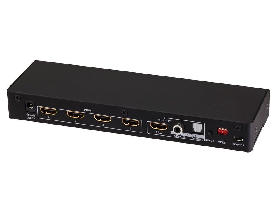 Monoprice 4x1 HDMI Switch w/ TOSlink & Digital Coaxial Audio Output (Audio Return Channel/3D/CEC Support) N3