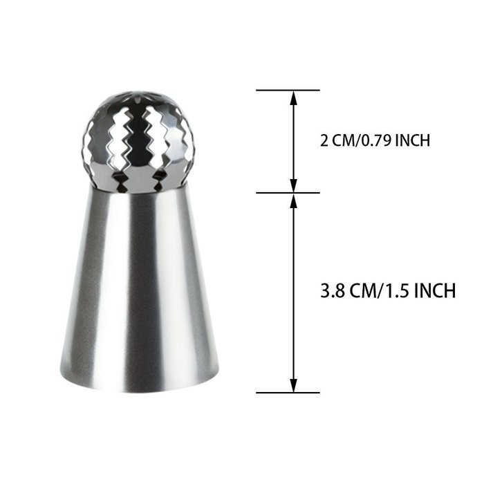 LAVAVIDA 3 Pcs Russian Piping Tips, Professional Stainless Steel Sphere Ball Icing Nozzle, Best Cake Decorating...