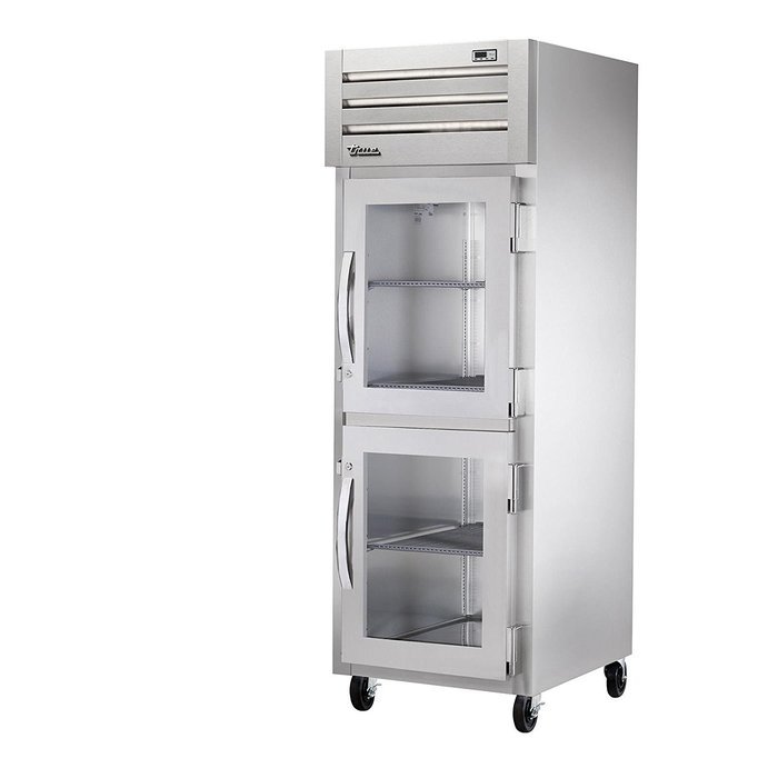 True Spec Series STA1R-2HG Two Half Glass Door Top Mount Reach-In Refrigerator