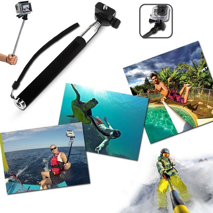 Xtech Underwater Diving Accessories Kit Includes: Head Strap Mount + Extendable Monopod Pole + Camera Wrist Mount... N5
