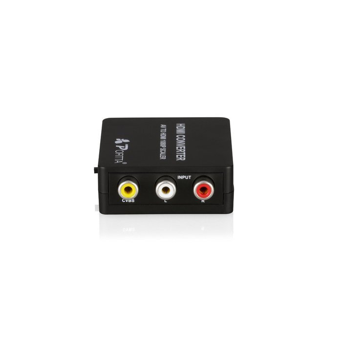 Portta WPETCHP AV/CVBS RCA Composite to HDMI Mini Converter v1.3 Scaler with USB Power Cable for 720p 1080p support... N8
