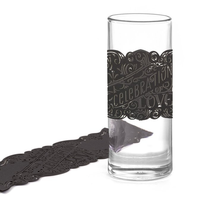 Hortense B. Hewitt 30869 Laser Cut Table Number Wraps, Numbers 1 to 10, Black N5