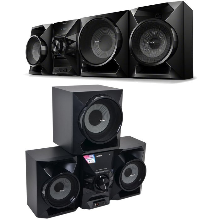 Sony All in One 700W Hi-Fi Shelf System with Bluetooth & NFC, CD Player, FM Radio, USB & Aux Inputs, EQ & Bass... N6