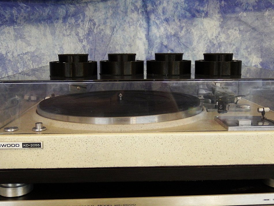 2.8" Suspended Isolation PAD 1.8" Inner Disk 8 0-rings Turntable Electronics Set of 4 N7