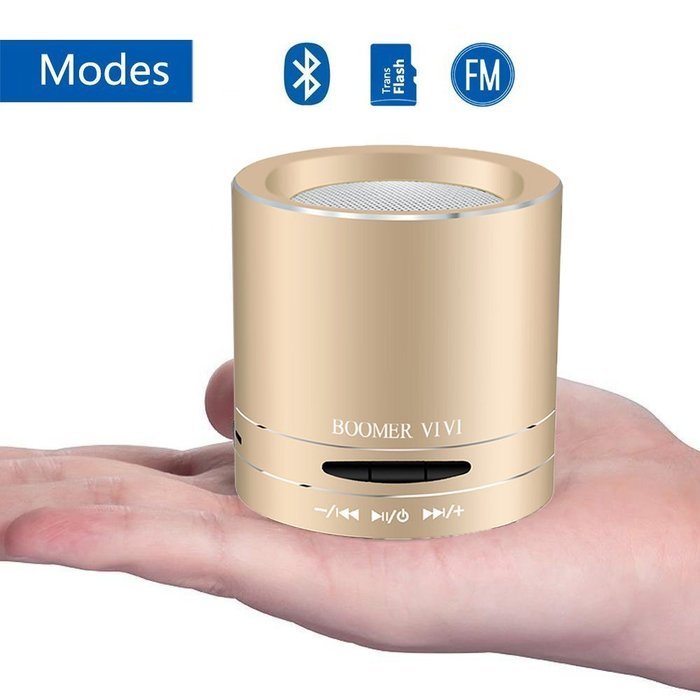 Rose Gold Bluetooth Speaker By BOOMER VIVI Portable Mini Bluetooth Speaker Wireless Loud Speaker With Clear Sound... N26