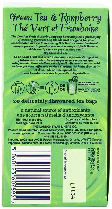 London Fruit & Herb Company Green Tea, Variety Pack, 20 Count N19