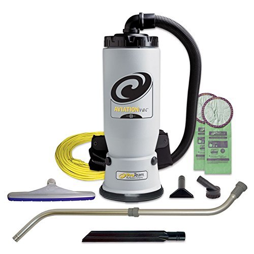 ProTeam Backpack Vacuum Cleaners 6 Quart AviationVac Commercial Vacuum Backpack with Xover Multi-Surface Telescoping...