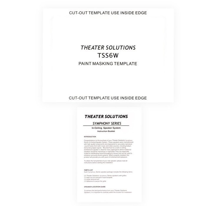 Theater Solutions TSS6W In Wall 6.5" Speakers Surround Sound Home Theater Deluxe 3 Speaker Set TSS6W-3S