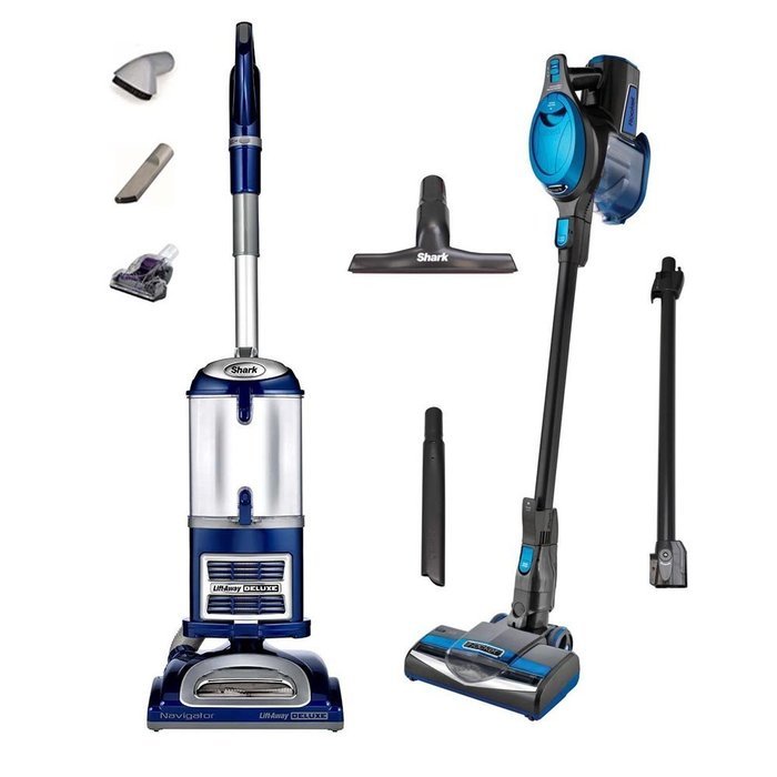 Shark Navigator Vacuum + Shark Rocket Swivel Vac, Blue, Certified Refurbished N4