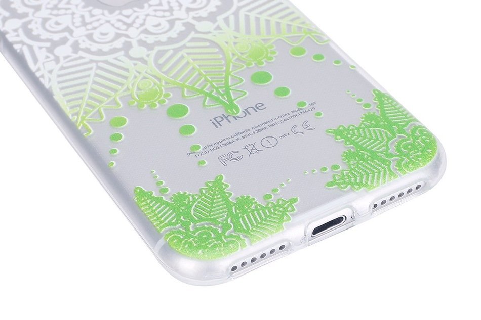 iPhone 7 Case, PHEZEN Henna Mandala Floral Design [Scratch Resistant] Clear TPU Bumper Case Soft Rubber Gel Silicone... N24