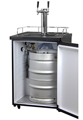 Kegco Homebrew Kegerator Triple Faucet Ball Lock Keg Dispenser Black N4