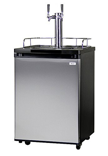 Kegco Homebrew Kegerator Triple Faucet Ball Lock Keg Dispenser Black N5
