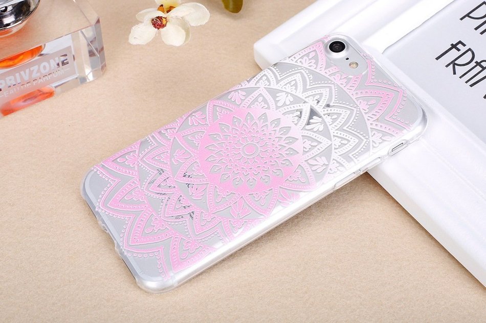 iPhone 7 Case, PHEZEN Henna Mandala Floral Design [Scratch Resistant] Clear TPU Bumper Case Soft Rubber Gel Silicone... N28