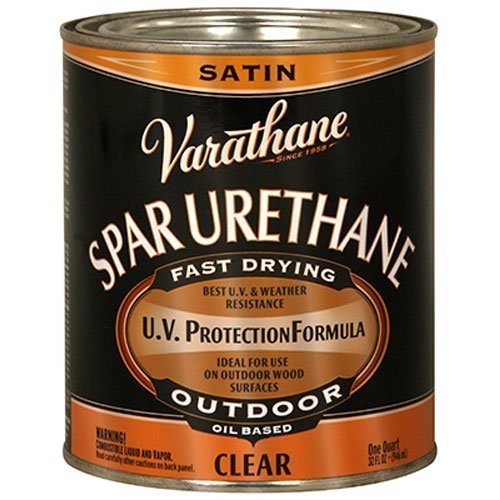 Rust-Oleum Varathane 9341H 1-Quart Classic Clear Oil Based Outdoor Spar Urethane, Satin Finish by Rust-Oleum