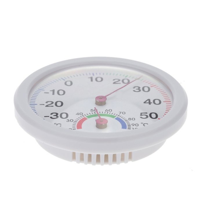 Hense Mini Humidity Clock-Shaped Indoor/Outdoor Thermometer Hygrometer HT30 N3