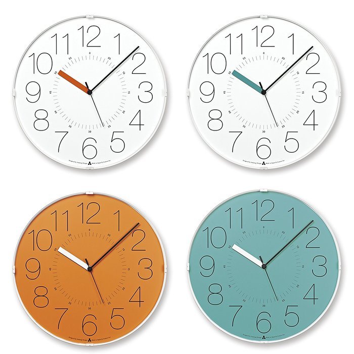 Lemnos CARA radio clock White ( Blue needle) N3