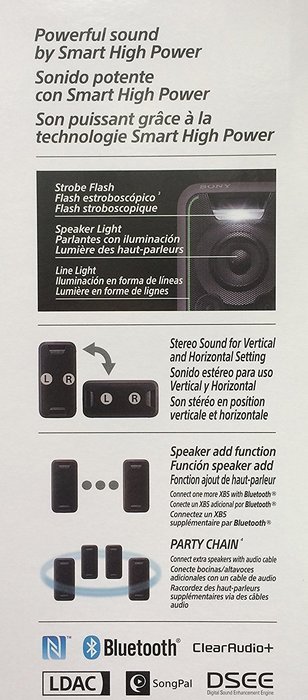 Sony GTKXB5BC Gtkxb5/B High Powered Wireless Bluetooth Speaker N2