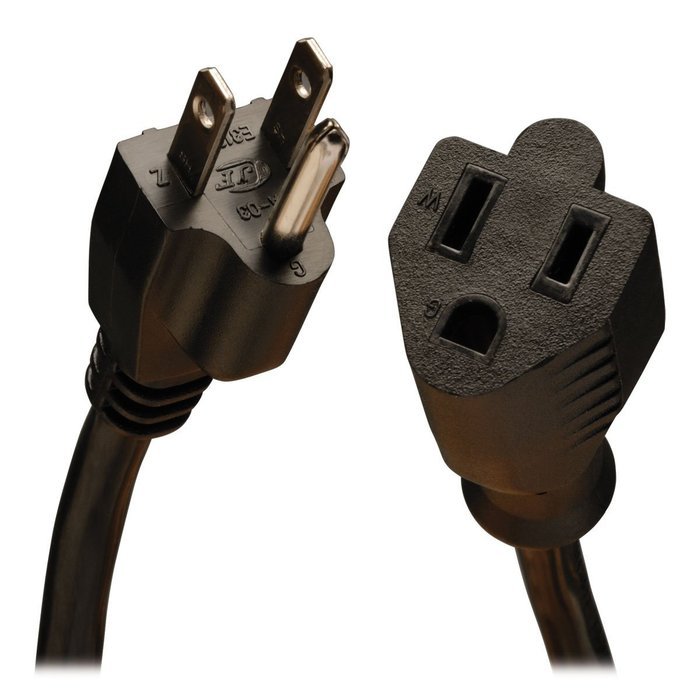 Tripp Lite Heavy-Duty Power Extension Cord 15A, 14AWG (NEMA 5-15P to NEMA 5-15R) 10-ft.(P024-010)