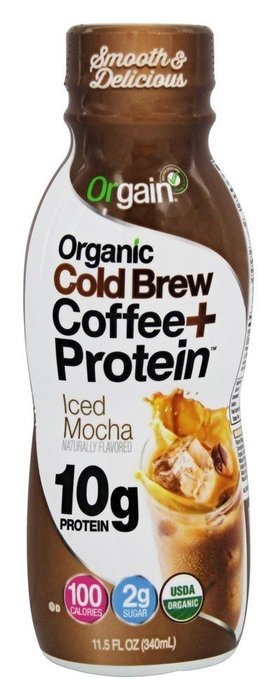 Orgain Organic Cold-Brew Coffee Plus Protein, Iced Mocha, 11.5 Ounce, 12 Count N11