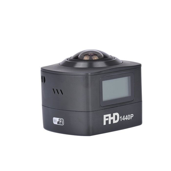 AMKOV 100S 360 Degree All View 220&iexcl;&atilde; Fisheye Camera WiFi 1440P@30FPS Action Camera N7