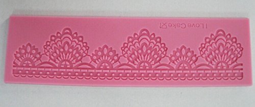 HSE Beautiful Flower design 3D Silicone cake fondant Lace Mould tools Cookware Dining Bar Non-Stick Cake Decorating...