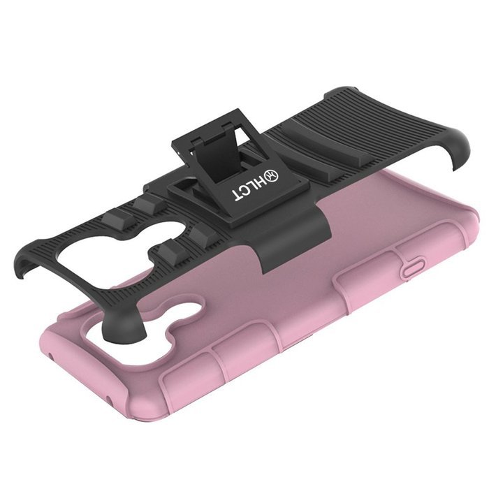 LG V20 Case, HLCT Rugged Shock Proof Dual-Layer PC and Soft Silicone Case With Built-In Kickstand for LG V20 (... N4