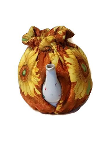 Teapot Cozy, tea warmer with Yellow Sunflowers for a 5-8 cup teapot #327 N3