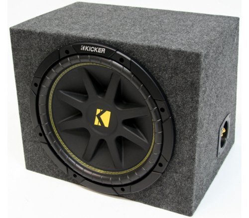 ASC Package Single 15" Kicker Sub Box Sealed Rearfire 3/4" MDF Subwoofer Enclosure C15 Comp 500 Watts Peak