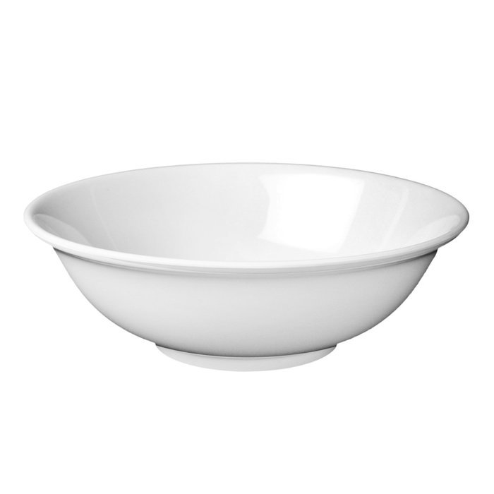 Excellant&eacute; Milan Melamine White Collection 8-3/4-Inch 45-Ounce Rimless Bowl, White, 12-Piece