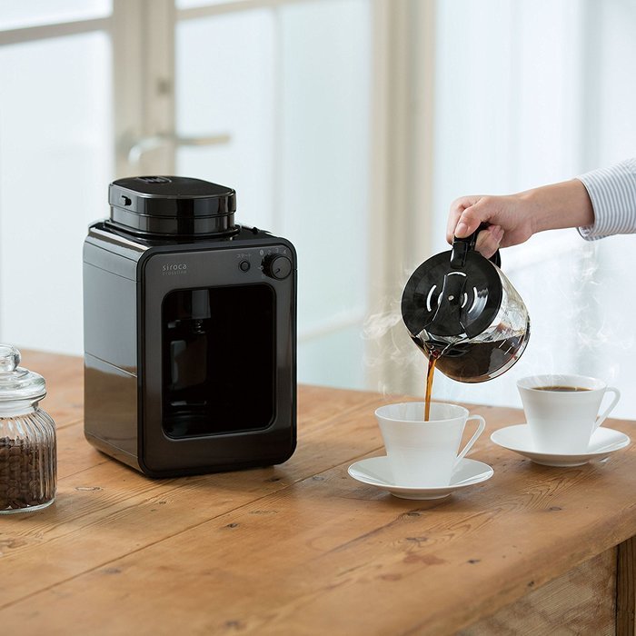 siroca crossline full automatic coffee maker Special set SC-A121TB-TMF (Black)