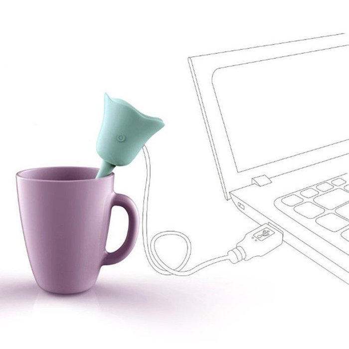 Yosoo USB Powered Tulip Flower Shaped Mini Portable Steam Air Mist Humidifier Purifier N3