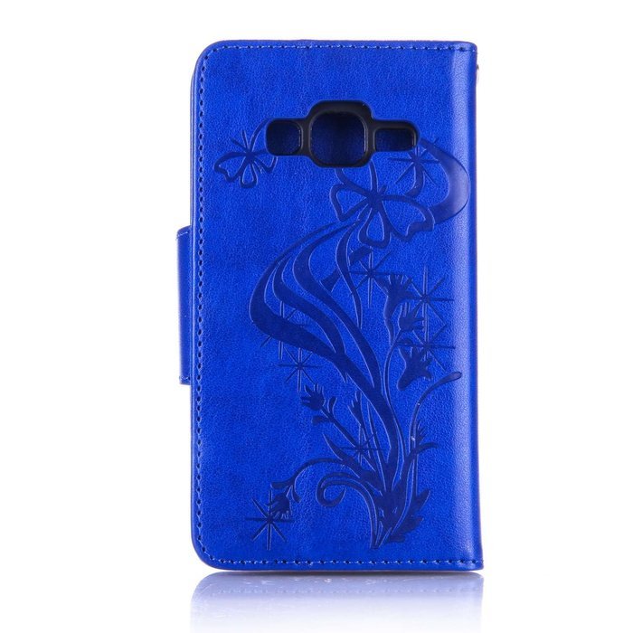 Galaxy Core Prime Case,ikasus Glitter Diamond Embossing Flowers Lily Butterfly PU Leather Flip Wallet Pouch Stand... N16