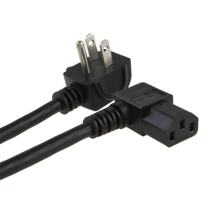 CableCreation 10 Feet 18 AWG Universal Power Cord for NEMA 5-15P Angle Type to IEC320 C13 Angle Type Cable, 3M... N2