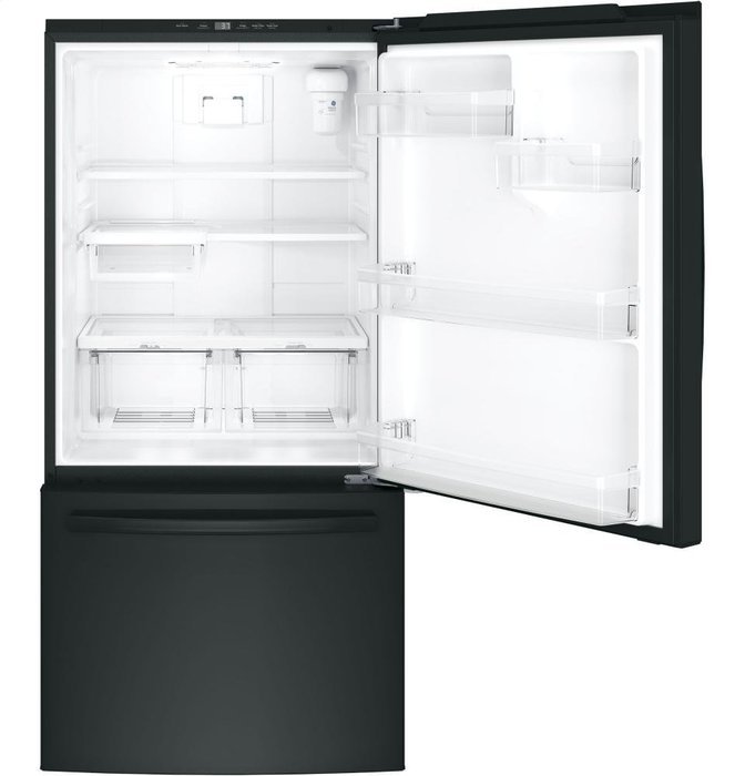 GE Black Bottom Freezer Refrigerator free image download