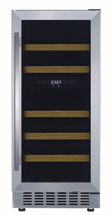 Fagor WC28DZ 15-Inch Wine Cooler with Digital Controls and Stainless Steel/Glass Reversible Door