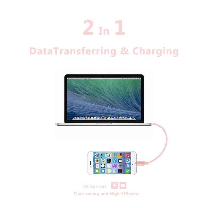 Kabel Leader Charger for iPhone, Strengthened Lightning to USB Cable Extra Long Charge Sync Data Cable Cord Wire... N13