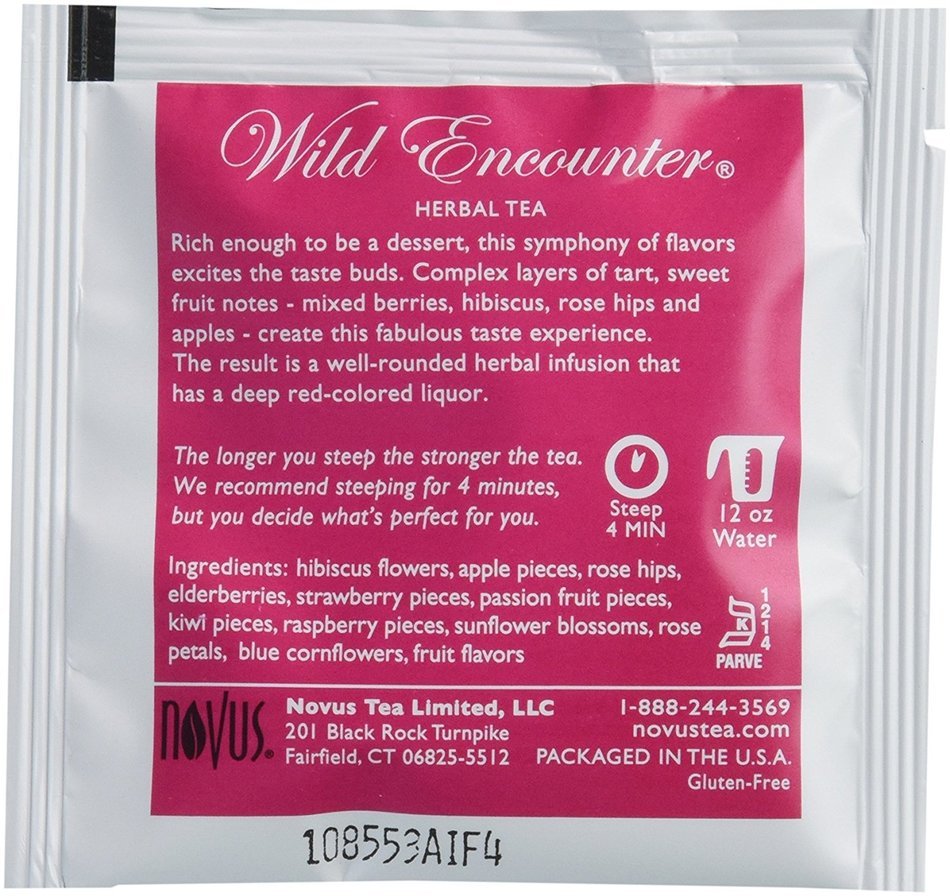 Novus Tea Wild Encounter Tea, 50 Tea Pouches
