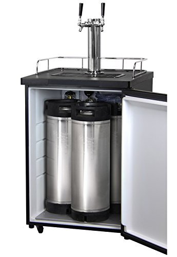 Kegco Homebrew Kegerator Triple Faucet Ball Lock Keg Dispenser Black N7