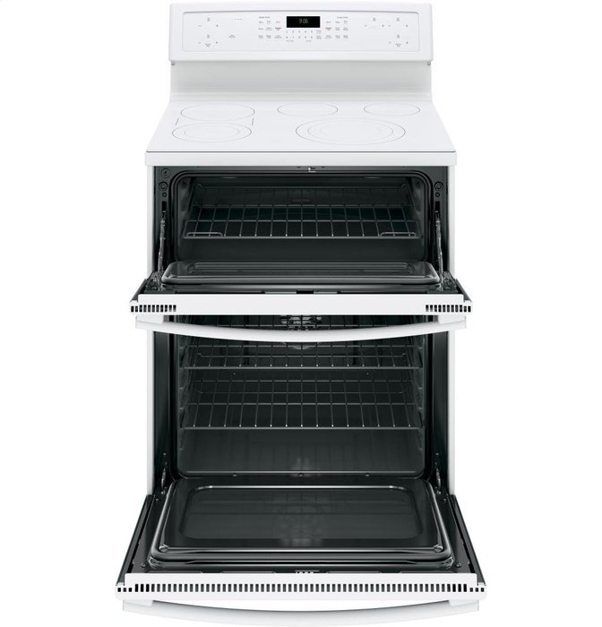GE PB960TJWW Profile 30" White Electric Smoothtop Double Oven Range - Convection